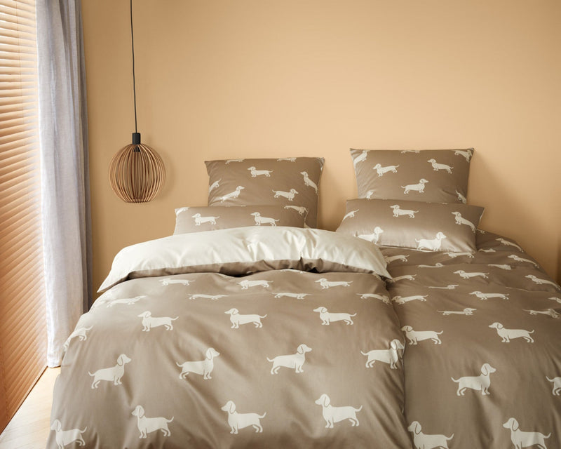 Mako-Satin Wende-Bettwäsche Dogs