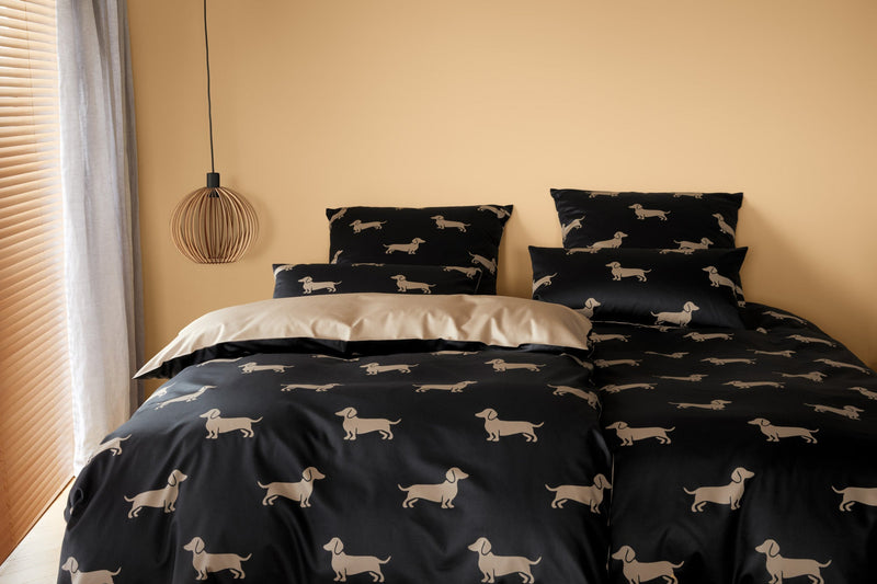 Mako-Satin Wende-Bettwäsche Dogs