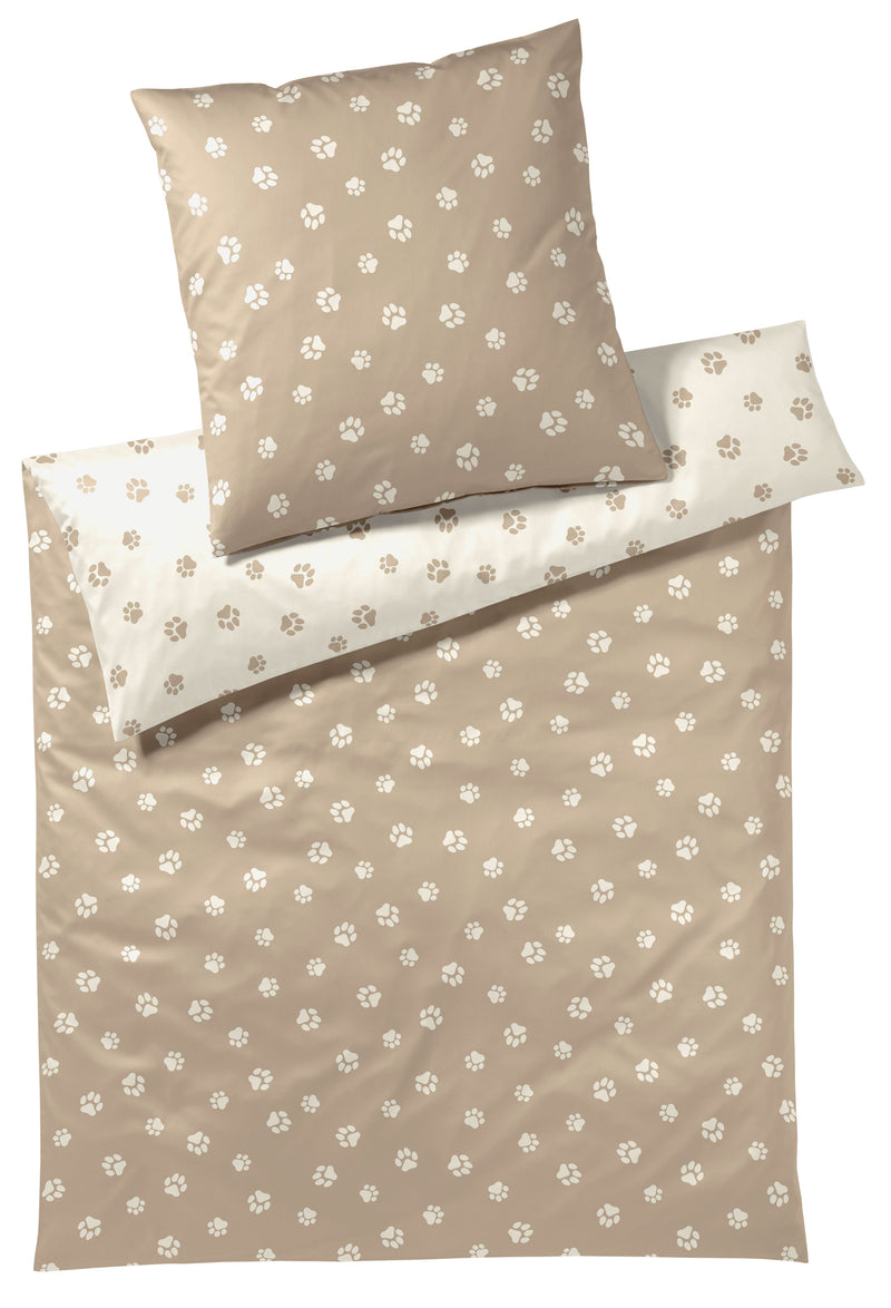 Mako-Satin Wende-Bettwäsche Paws