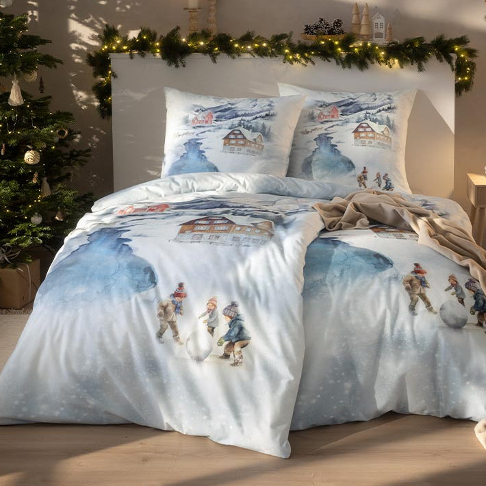 kuschelige Flanellbettwäsche Winterlandschaft