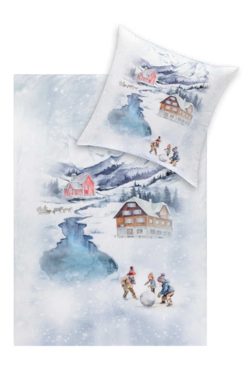 kuschelige Flanellbettwäsche Winterlandschaft