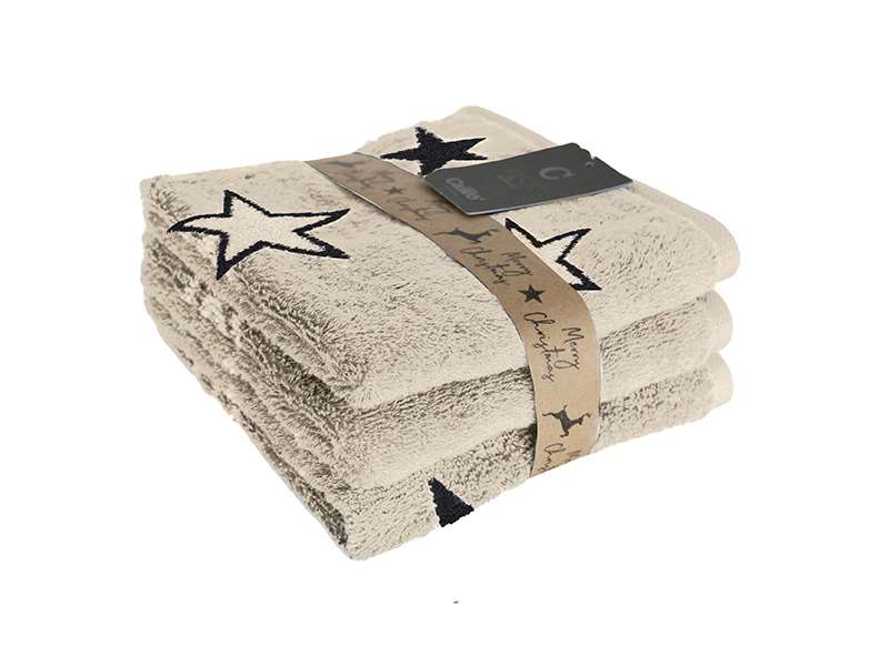 Christmas Edition "Stars" beige-schwarz