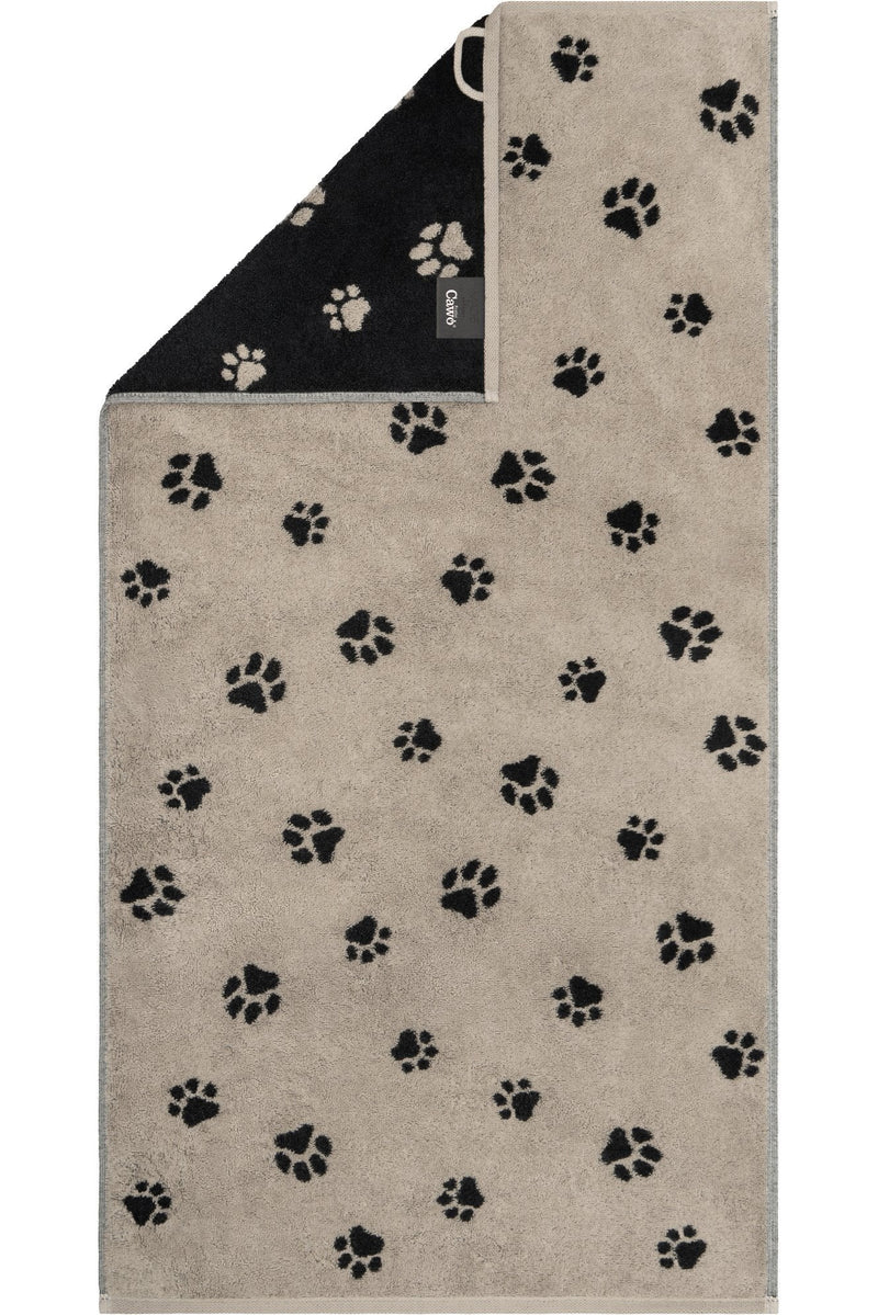 Handtücher "Paws" schwarz-beige